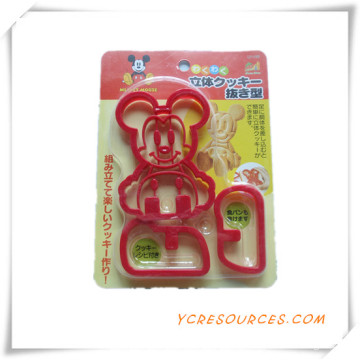 Gâteau Vente Chaude Différentes Formes En Plastique Cookie Cutter Moule Ensemble 2015 Cadeau Promotionnel pour Cookie Moule Mickey Mouse (HA13019)